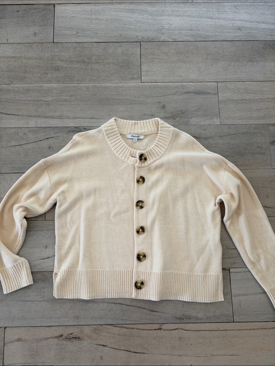 Madewell Sweaters - Madewell Cream Button-Up Knit Cardigan